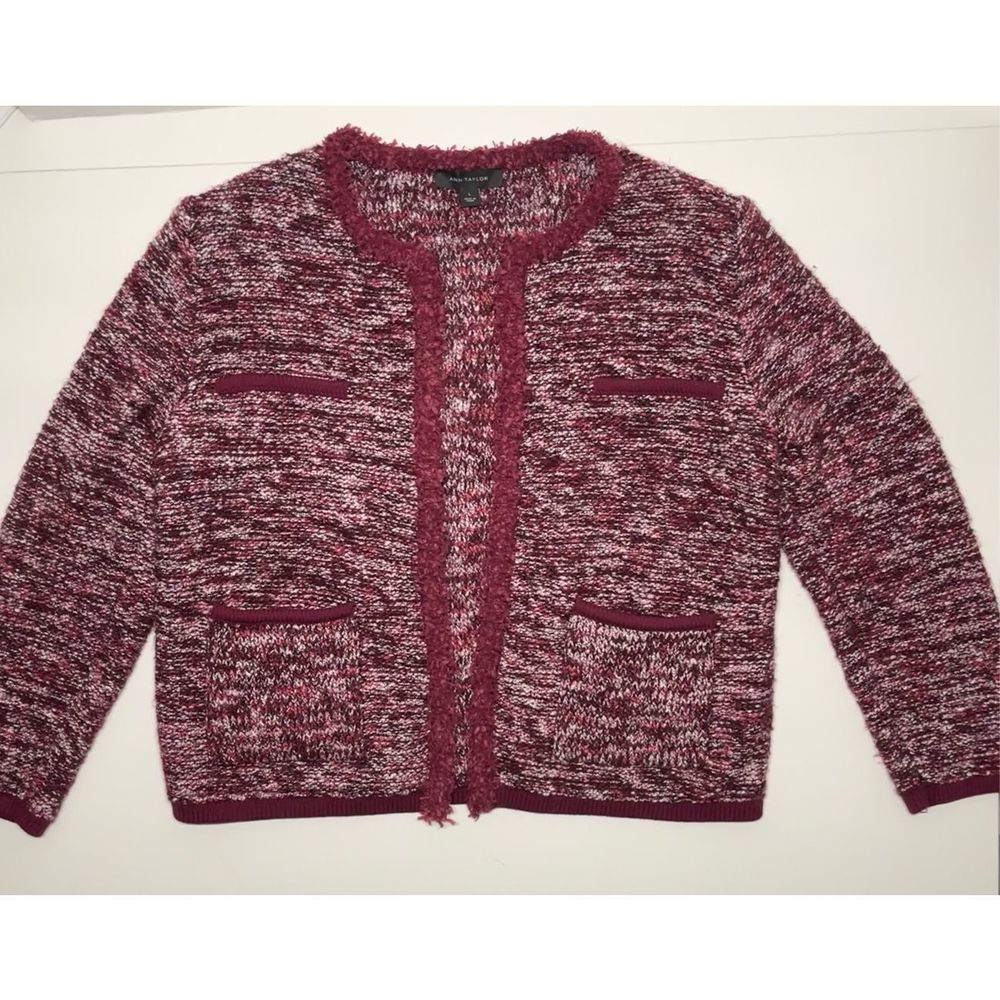 Ann Taylor Boucle Tweed Jacket Size: L​